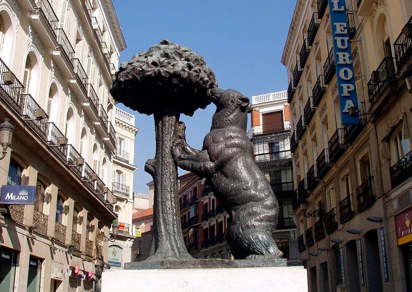 Bear and tree in Madrid