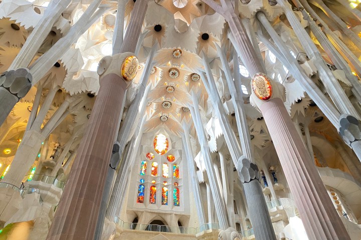 Image of the interior of the Sagrada Familia in Barcelona
