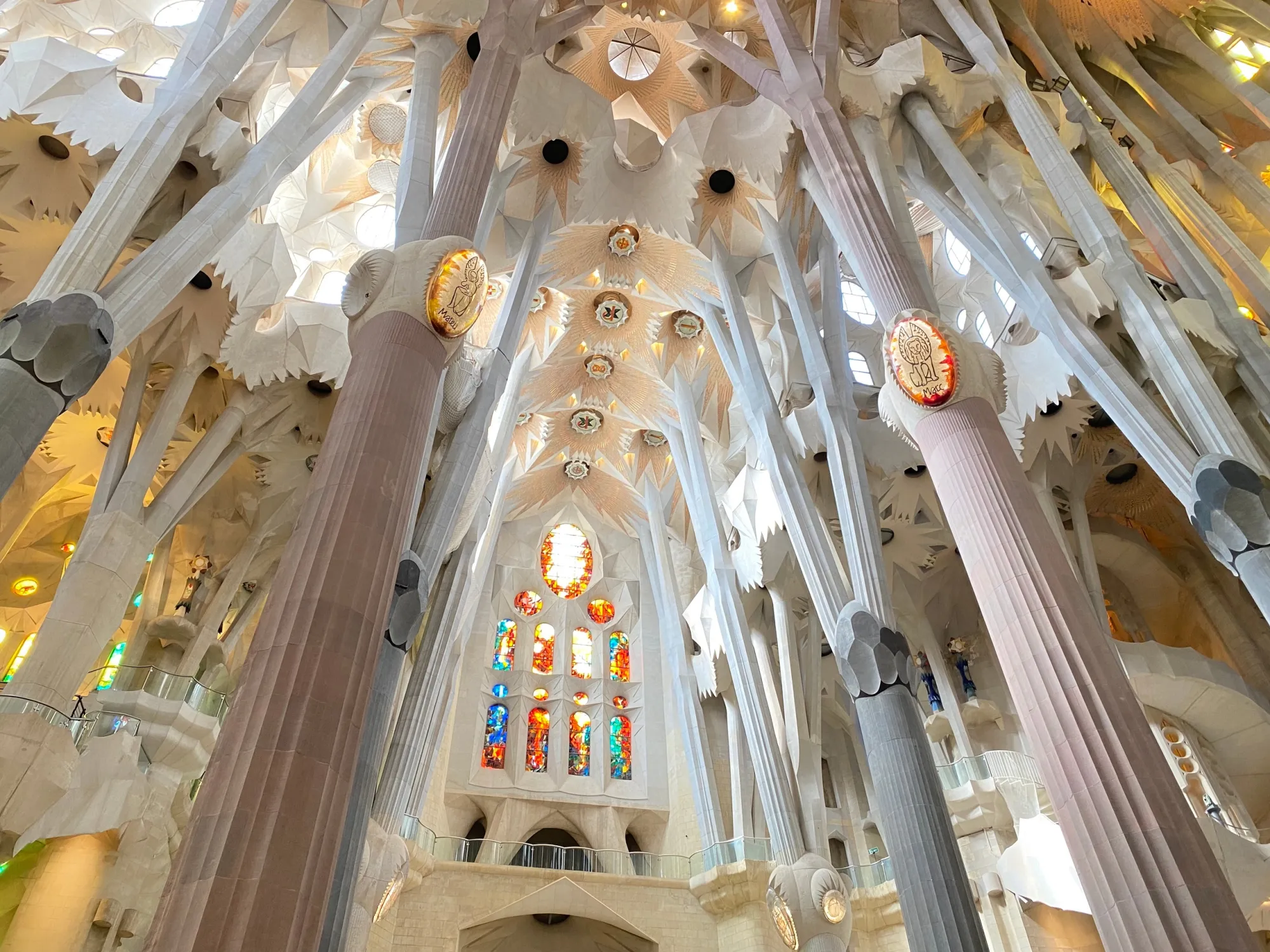 Image of the interior of the Sagrada Familia in Barcelona