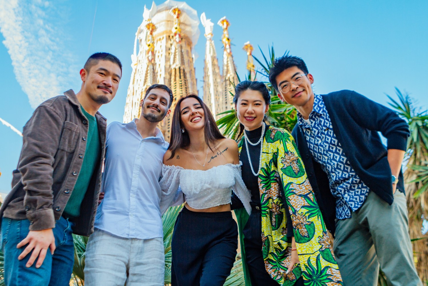a group of people posing for the camera
