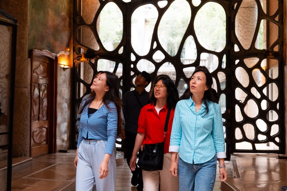 a person standing posing for the camera