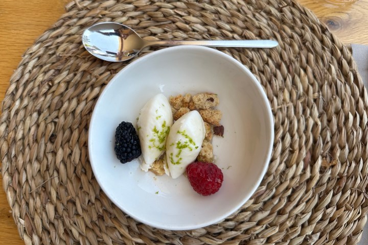 desert after the wine tasting