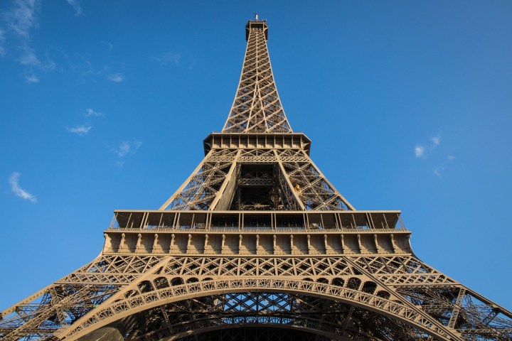 View from the base of the eiffel tower
