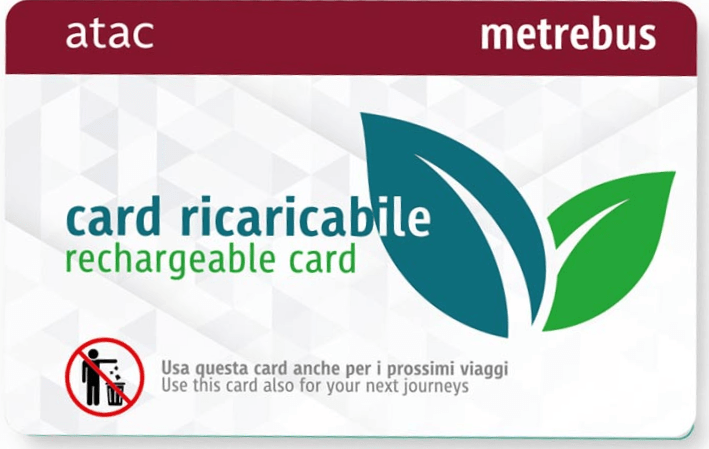 Rechargeable card with leaf design and bilingual text.
